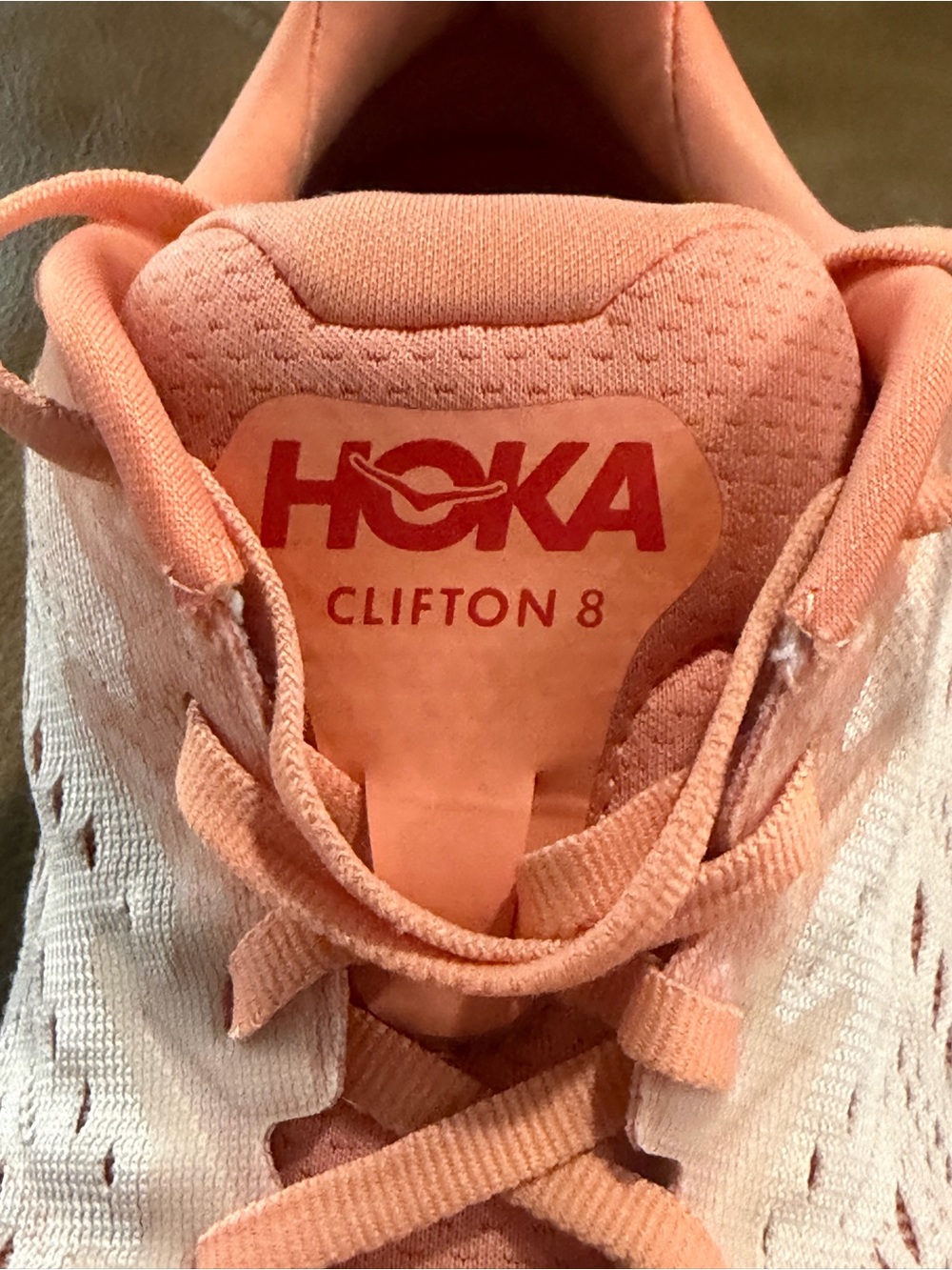 Womens Hoka One One Sneakers Clifton 8 'CSPY orange' Running size 9 - Picture 9 of 11